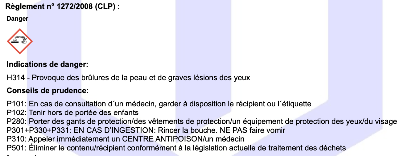 pH minus liquide 20 L (acide sulfurique 38) Technipiscine — free download
